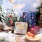 Christmas Wrapping Paper Roll - Red, Green, Gold Bird, Christmas Garland, Holly and Pinecones with Metallic Foil Shine Design - 4 Rolls - 30 Inch x 120 Inch Per Roll